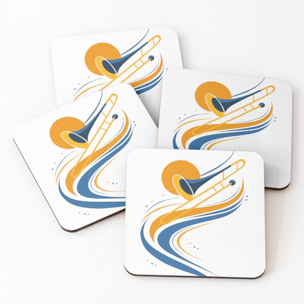 Item preview, Abstract Trombone Art, Jazz Music Print, Trombone Player Gift, Brass Instrument Art, Colorful Music Room Decor designed and sold by Studio pod Burom.