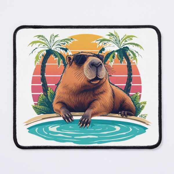 Item preview, Funny Capybara I'm Just Chilling Retro Summer designed and sold by ZrnzoDesign.