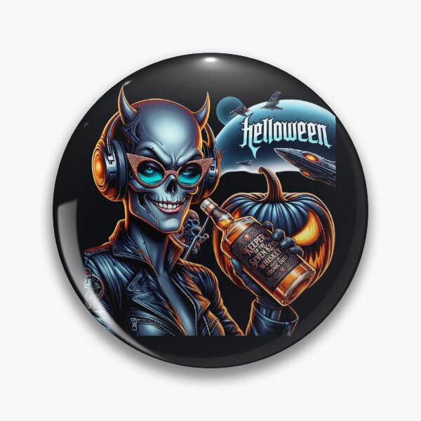 Item preview, Halloween Demon Whiskey Headphones Pumpkin Glasses designed and sold by Voodoo Store Paranormal Collections.