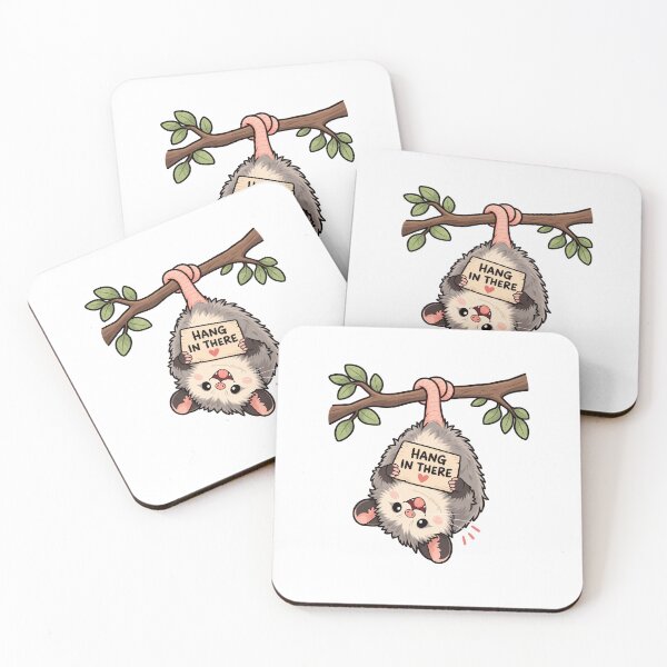 Item preview, Cute Opossum Hanging Upside Down - Motivational Animal Sign Graphic designed and sold by VYBEHAUS.