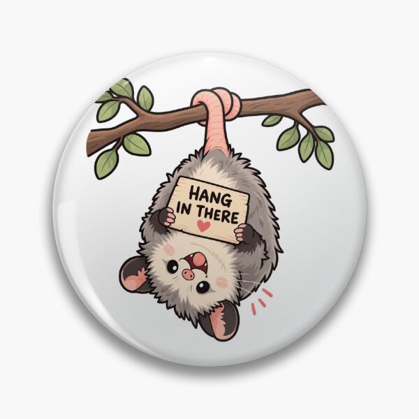 Item preview, Cute Opossum Hanging Upside Down - Motivational Animal Sign Graphic designed and sold by VYBEHAUS.