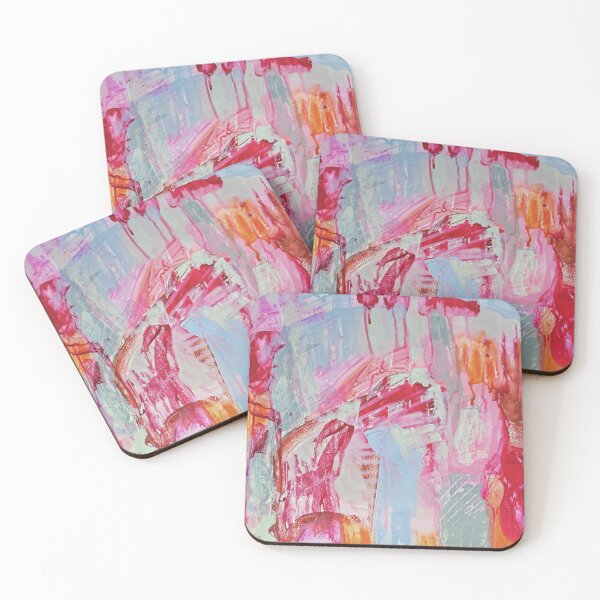 Item preview, Vibrant Expressive Abstract Painting in Pink, Orange, and Sage Green designed and sold by NathalieLeRiche.