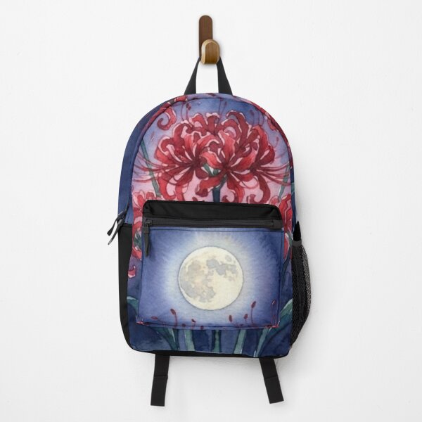 Item preview, Red Spider Lily Under Moonlight Watercolor Art designed and sold by bvdesignart.