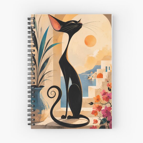Item preview, Mediterranean Daydream Cat designed and sold by Mooncalf Market.