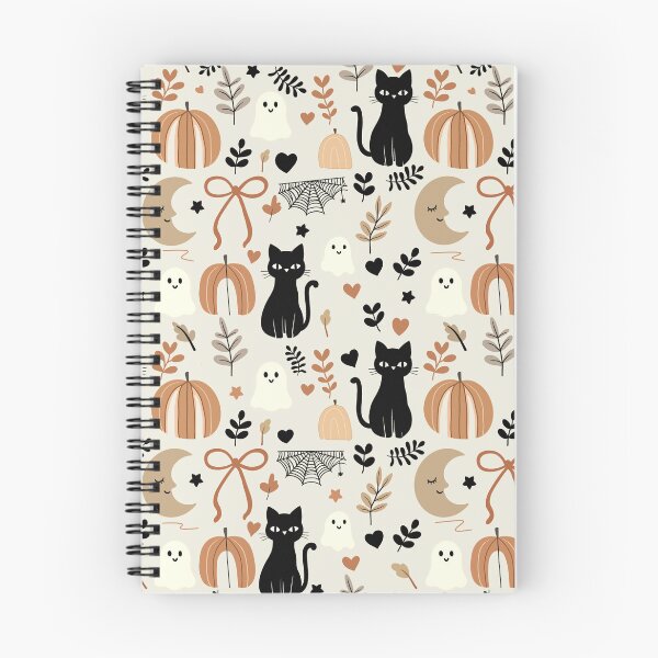 Item preview, Cute Black Cat and Pumpkin Halloween Seamless Pattern designed and sold by i-have-idea.