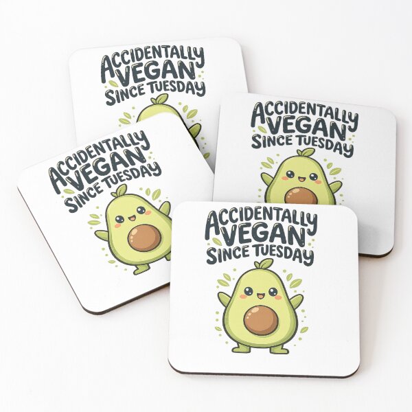 Item preview,  Accidentally Vegan Since Tuesday Funny Avocado Cartoon designed and sold by katiecorners.