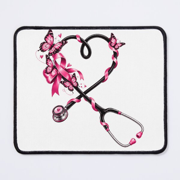 Item preview, in October We Pink Nurse Life Ribbon Nursing Breast Cancer designed and sold by QuiteOrbit.