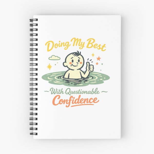Item preview, Doing My Best With Questionable Confidence Funny Relatable Retro Quote Art designed and sold by inkoutninja.