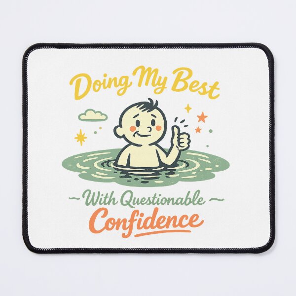 Item preview, Doing My Best With Questionable Confidence Funny Relatable Retro Quote Art designed and sold by inkoutninja.