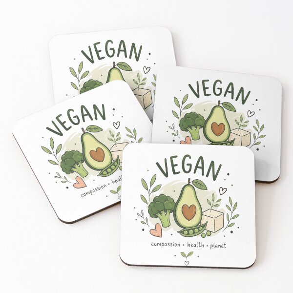 Item preview, Vegan Compassion Health Planet Avocado Broccoli Tofu Cartoon designed and sold by katiecorners.