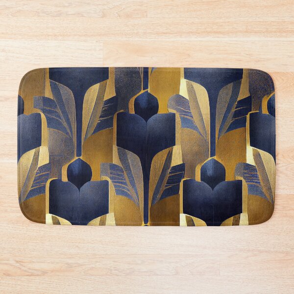 Item preview, Vintage Royal Blue And Golden Art Deco Pattern designed and sold by DEC02.
