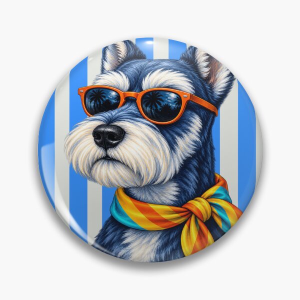 Item preview, Schnauzer with Orange Glasses designed and sold by NF Designs Studio DTF.