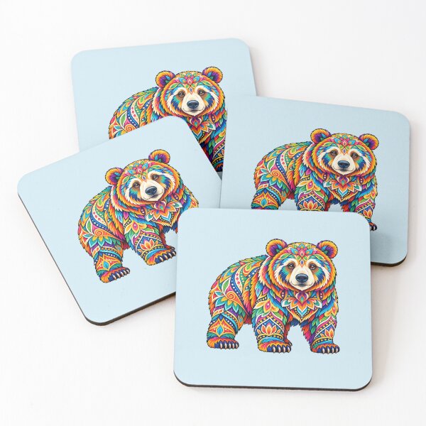 Item preview, Kaleido Mandala Bear designed and sold by Myra365Art.