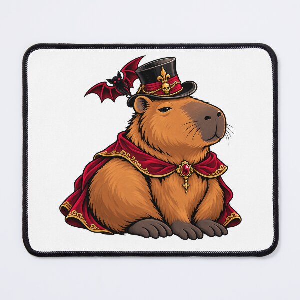 Item preview, Vampire Capybara Count Halloween - Cute Gothic Bat Top Hat Sticker designed and sold by VYBEHAUS.