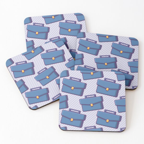 Item preview, Retro Blue Briefcase Pattern designed and sold by werezu.