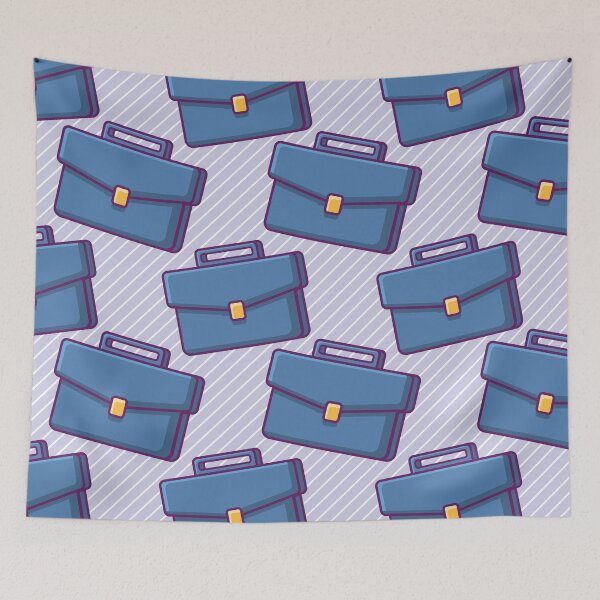 Item preview, Retro Blue Briefcase Pattern designed and sold by werezu.