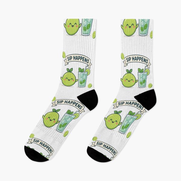 Item preview, Sip Happens Funny Kawaii Lime Cocktail Lover Design designed and sold by katiecorners.