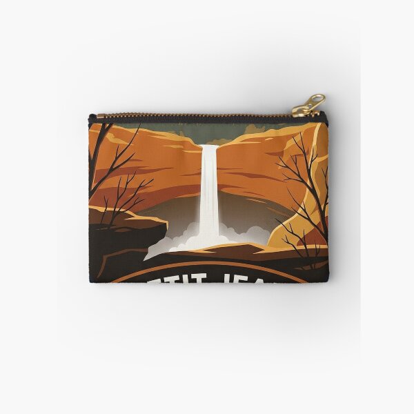 Item preview, Petit Jean State Park Cedar Falls Autumn Circle Badge Arkansas Sticker designed and sold by DetourDgn.