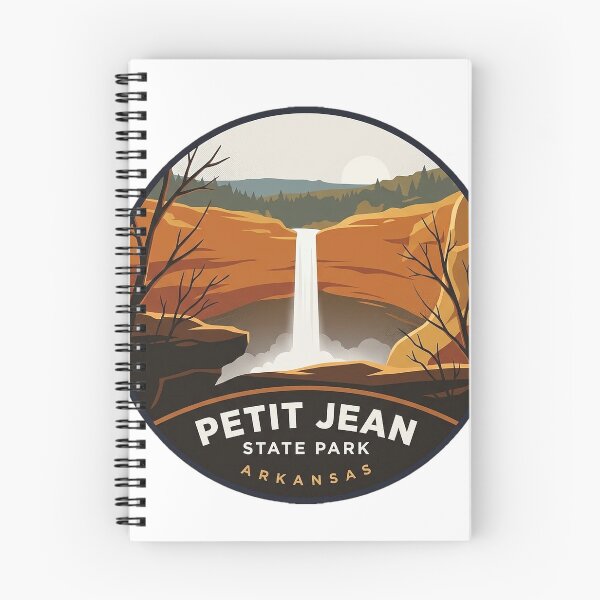 Item preview, Petit Jean State Park Cedar Falls Autumn Circle Badge Arkansas Sticker designed and sold by DetourDgn.