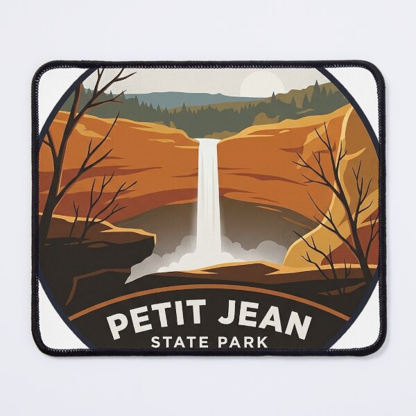 Item preview, Petit Jean State Park Cedar Falls Autumn Circle Badge Arkansas Sticker designed and sold by DetourDgn.