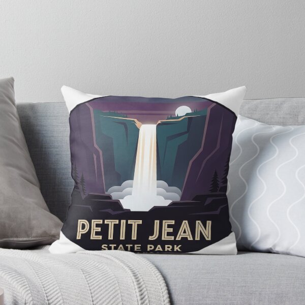 Item preview, Petit Jean State Park Cedar Falls Art Deco Hexagon Sticker Arkansas designed and sold by DetourDgn.