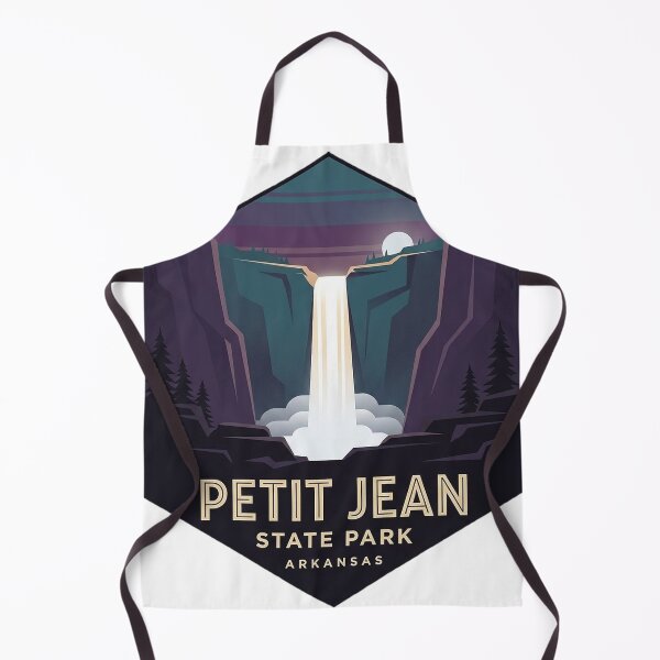 Item preview, Petit Jean State Park Cedar Falls Art Deco Hexagon Sticker Arkansas designed and sold by DetourDgn.