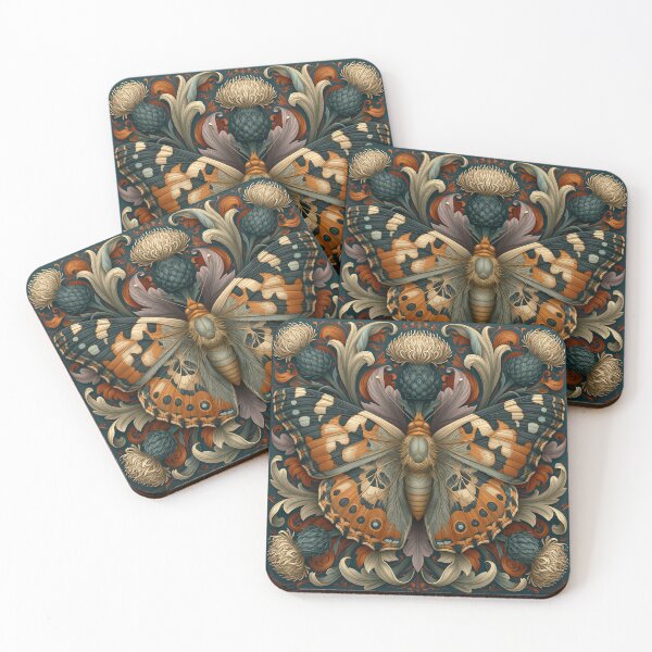 Item preview, Ornate Moth Botanical Art Nouveau Illustration designed and sold by Hoity-Toity.