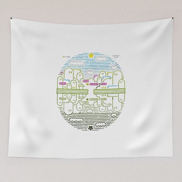 Item preview, Retro Pixel Mario World 3 2 Gaming Landscape Art designed and sold by reishaval.