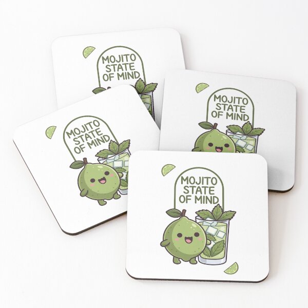 Item preview, Mojito State Of Mind Cute Kawaii Lime Cocktail Lover Design designed and sold by ODDSHIFT STUDIO.