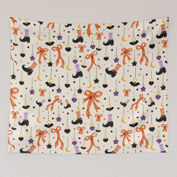 Item preview, Cute Halloween Bows and Hanging Decorations Seamless Pattern designed and sold by i-have-idea.