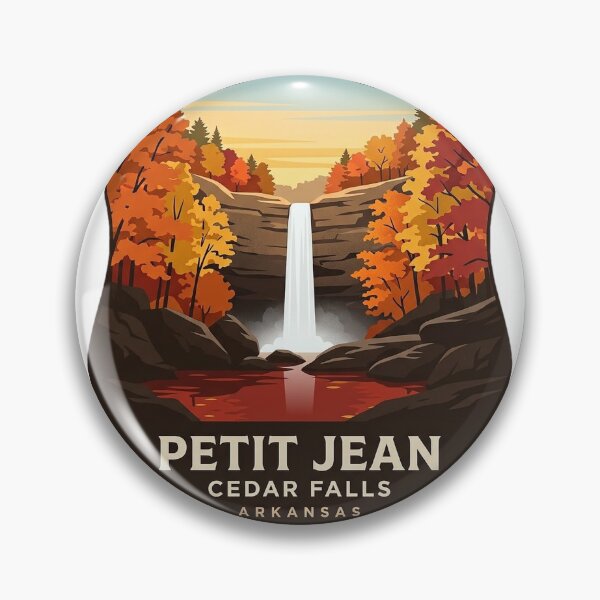 Item preview, Petit Jean Cedar Falls Autumn Crest Sticker Arkansas State Park designed and sold by DetourDgn.