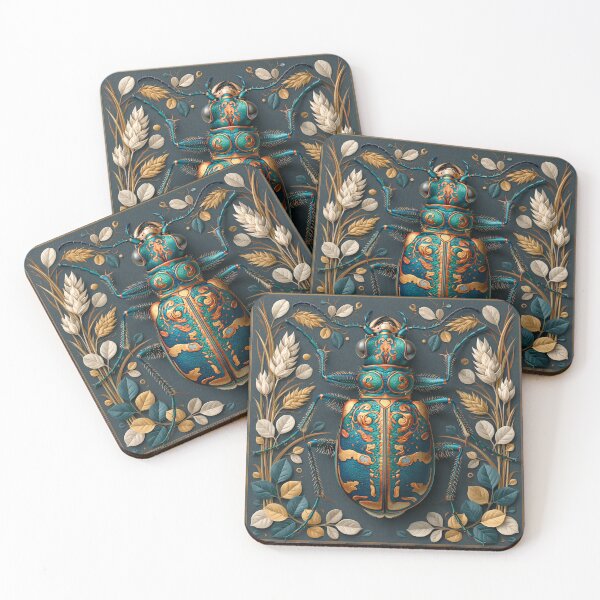 Item preview, Ornate Jewel Beetle Botanical Illustration designed and sold by Hoity-Toity.
