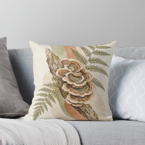 Item preview, Turkey Tail Fungus & Fern Ribbon Bands | Cottagecore Botanical Print designed and sold by Zaramodo.