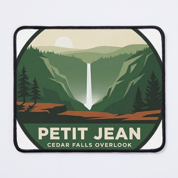 Item preview, Petit Jean Cedar Falls Overlook Retro Badge Sticker Arkansas designed and sold by DetourDgn.