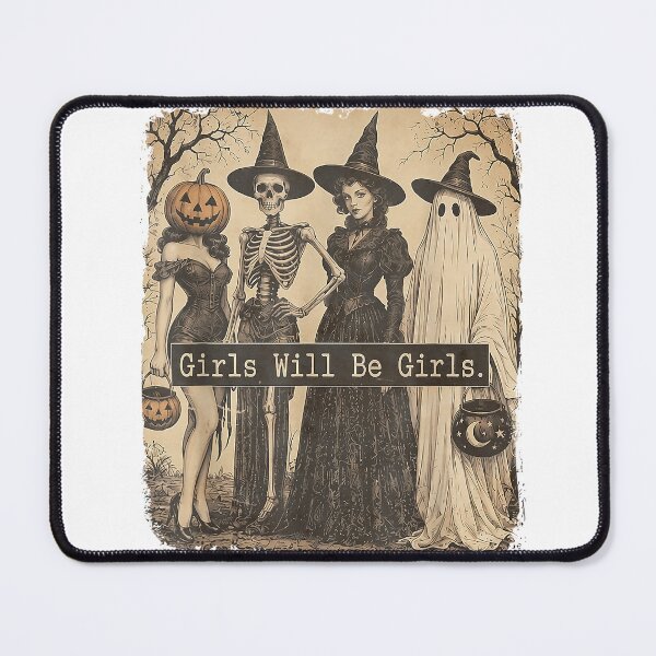 Item preview, Spooky Girl Squad Halloween Skeleton Ghost Pumpkin Head T-Shirt designed and sold by MixyMugs.
