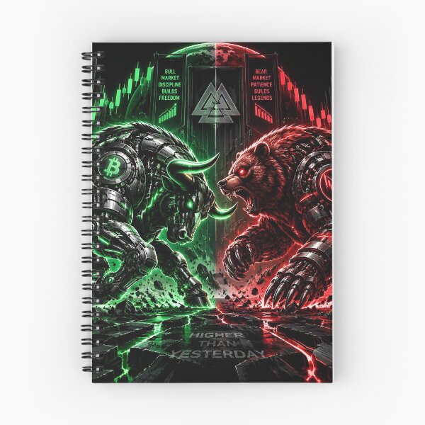 Item preview, Cyberpunk Crypto Bull vs Bear Trading Arena designed and sold by ValhallaHub.