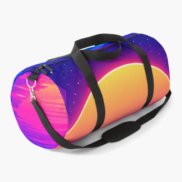 Item preview, Retro Synthwave Sunset Over Mountain Lake with Neon Pines designed and sold by Herodestroyer.