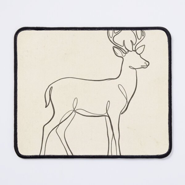 Item preview, Standing Deer | Minimalist Continuous Line Art Print designed and sold by Zaramodo.