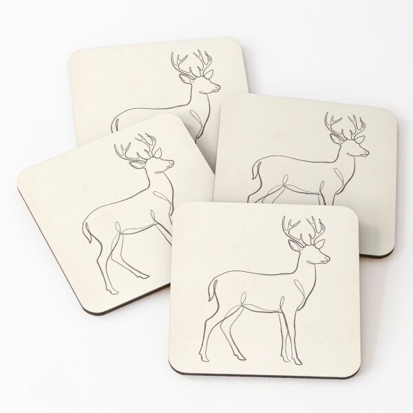 Item preview, Standing Deer | Minimalist Continuous Line Art Print designed and sold by Zaramodo.