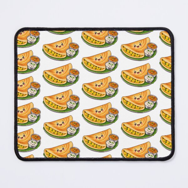 Item preview, Cute kawaii masala dosa with a smiling face designed and sold by PriyankaSonara.