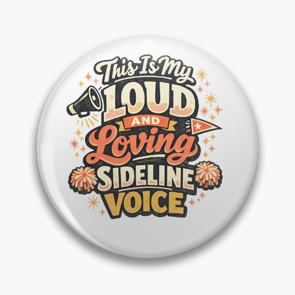 Item preview, This Is My Loud and Loving Sideline Voice Sports Mom Funny Cheer Quote Art designed and sold by inkoutninja.