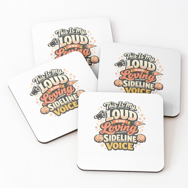 Item preview, This Is My Loud and Loving Sideline Voice Sports Mom Funny Cheer Quote Art designed and sold by inkoutninja.