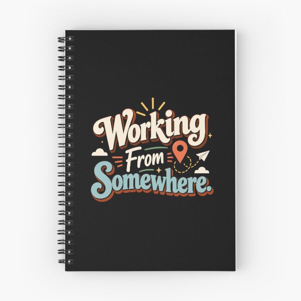Item preview, Working From Somewhere. | Funny Remote Work & Digital Nomad Retro Typography designed and sold by Irene Catchmind.