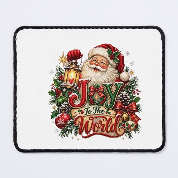 Item preview, Vintage Santa Claus Joy to the World Graphic Art | Christmas T-Shirt PNG Design designed and sold by ODELUNITY.
