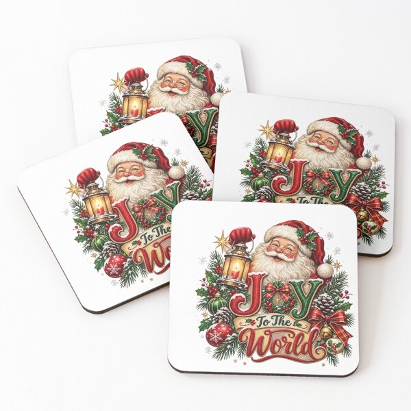 Item preview, Vintage Santa Claus Joy to the World Graphic Art | Christmas T-Shirt PNG Design designed and sold by ODELUNITY.