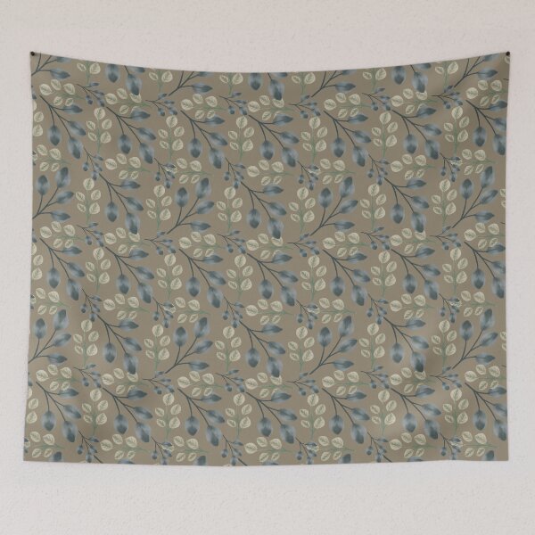 Item preview, Botanical Foliage Muted Earthy Seamless Pattern Art designed and sold by ​Jyoti Digital Artist.