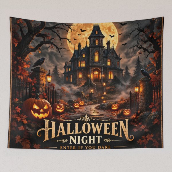 Item preview, Gothic Halloween Haunted Manor designed and sold by PrintBreeze.