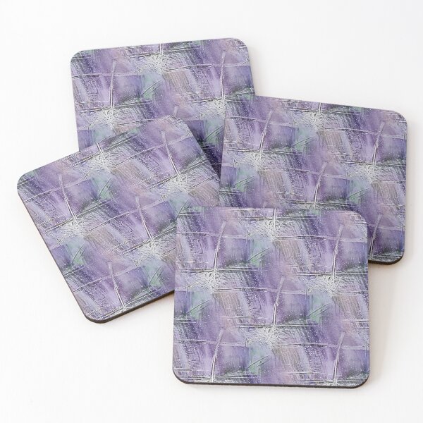 Item preview, Spring Grunge Cross Abstract in Purple and Green designed and sold by Artistestella.