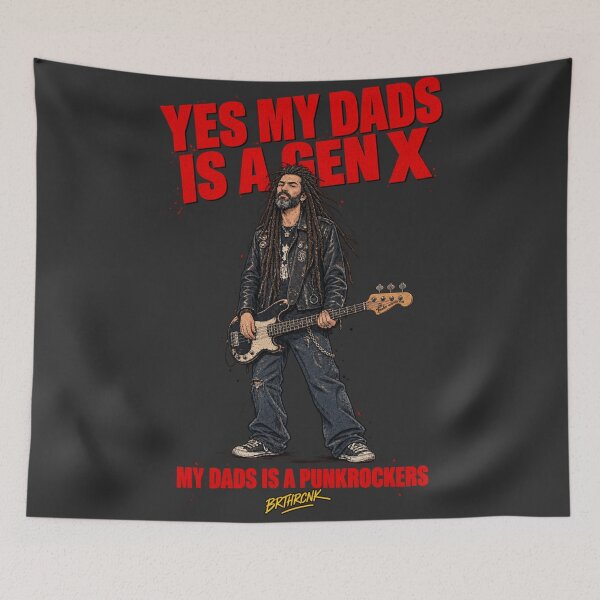 Item preview, Yes My Dads Is A Gen X My Dads Is A Punkrockers - Punk Rock Dad Art designed and sold by BRTHRCNK01.