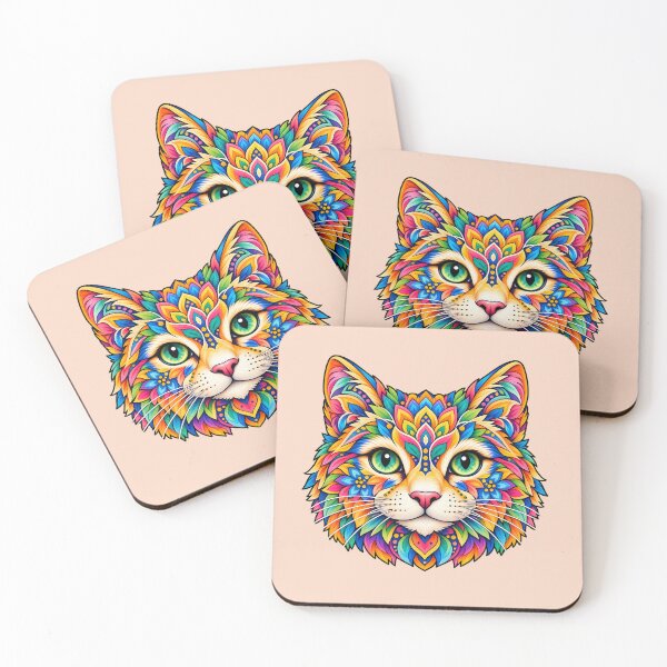 Item preview, Kaleido Mandala Cat designed and sold by Myra365Art.